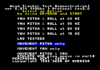 Sega HMD and Tracker Demo - OA7-TST