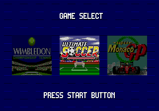 Sega Sports 1 (Wimbledon, Ult.Soccer, Super Monaco) logo